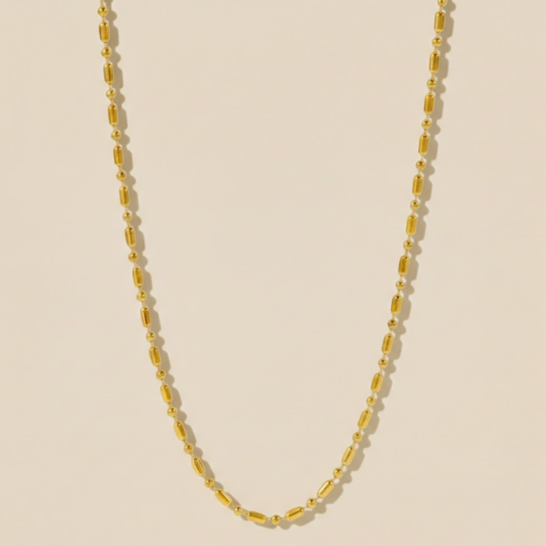 Dorée Pendant — Gold Ball Chain