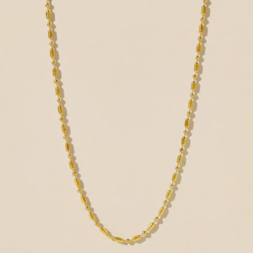 Dorée Pendant — Gold Ball Chain
