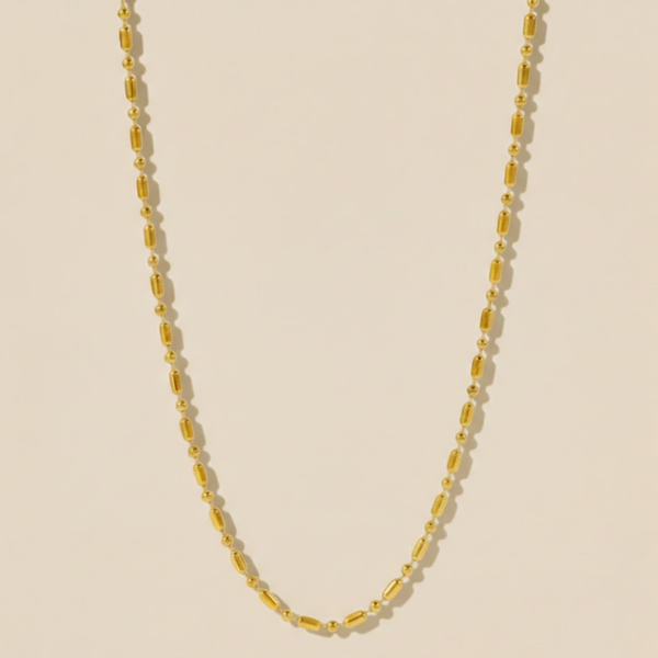 Dorée Pendant — Gold Ball Chain