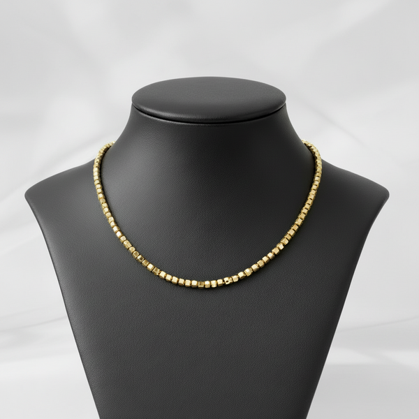 Éclat Chain — Gold Cube Bead