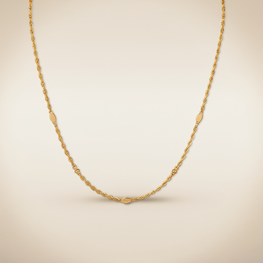 Lumière Necklace — Gold Disc Chain